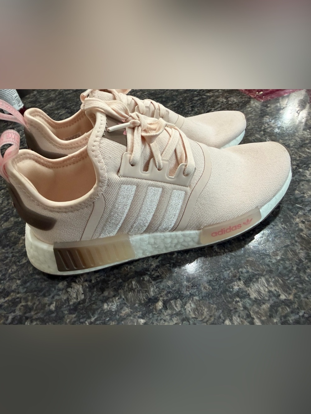adidas Women’s Blush Pink Knit Sneakers